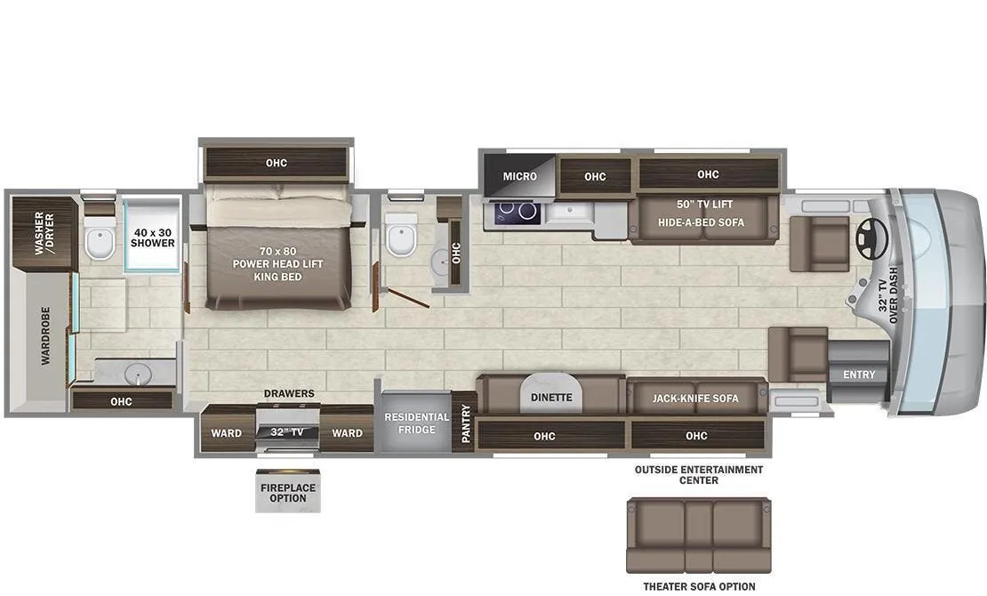 Entegra Coach Reatta XL 40Q3 floor plan
