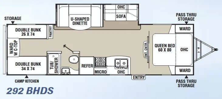 Coachmen Freedom Express Liberty Edition 292 BHDS floor plan