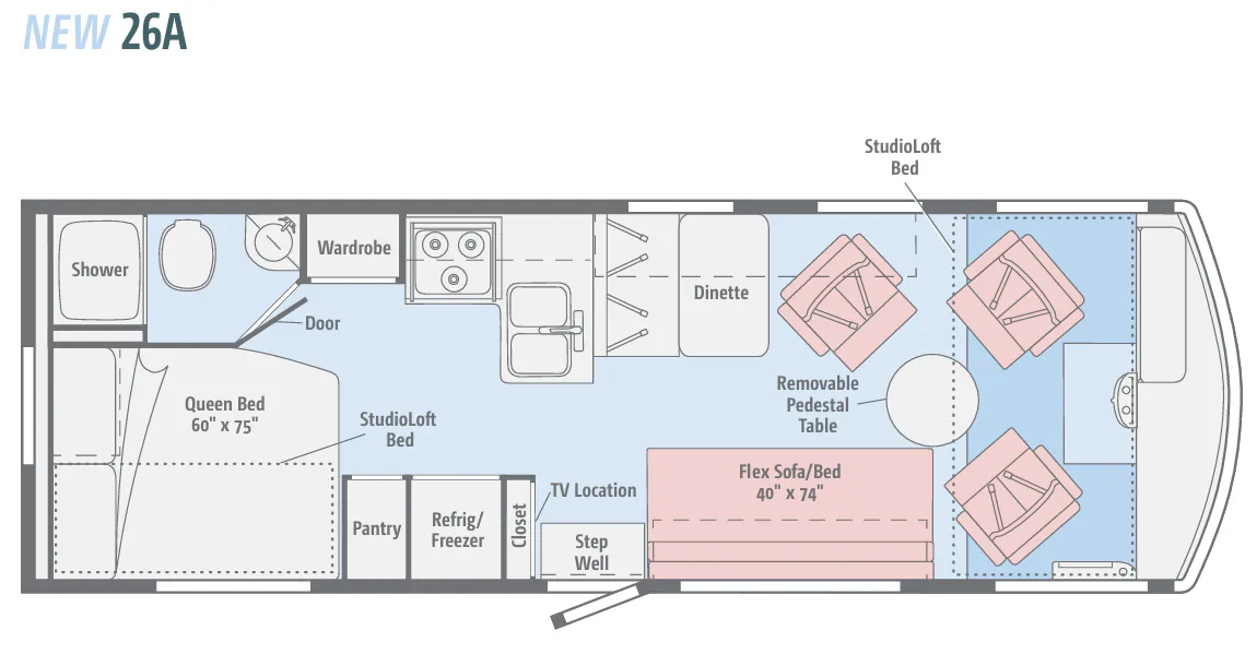 Winnebago Brave 26A floor plan