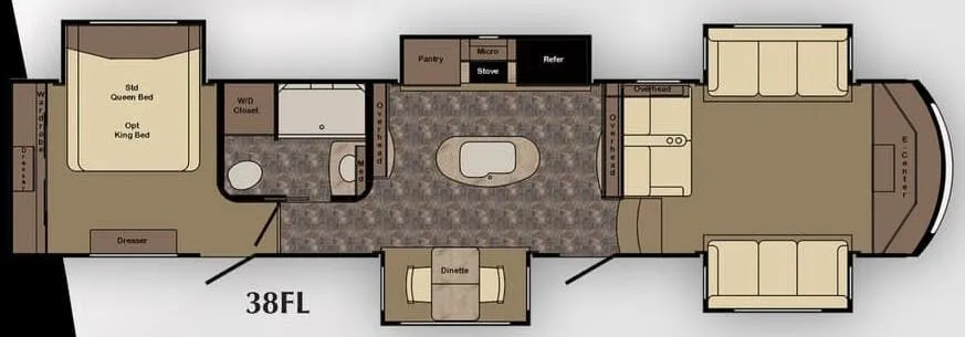CrossRoads Cameo 38FL floor plan