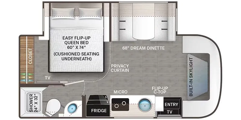 Thor Motor Coach Compass AWD 23TW floor plan
