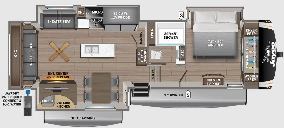 Jayco Eagle 317RLOK floor plan