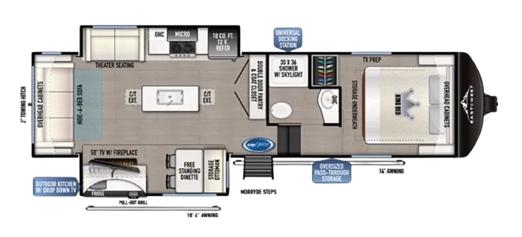 East to West Blackthorn 28RL-OK floor plan