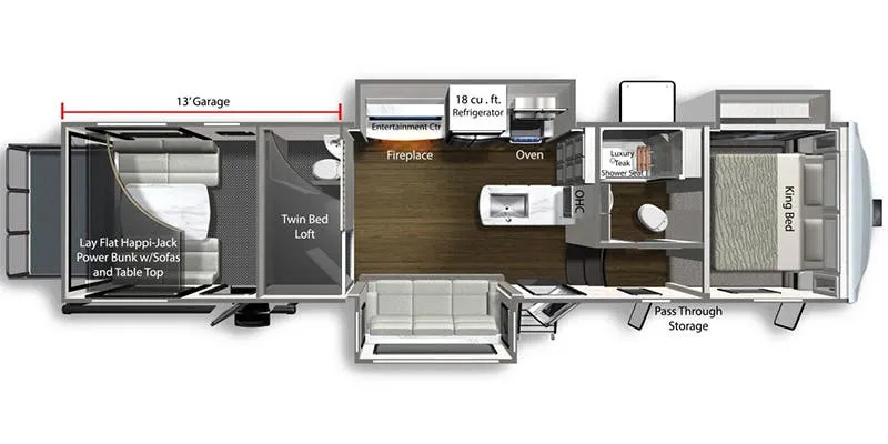 Dutchmen Voltage Triton 3571 floor plan