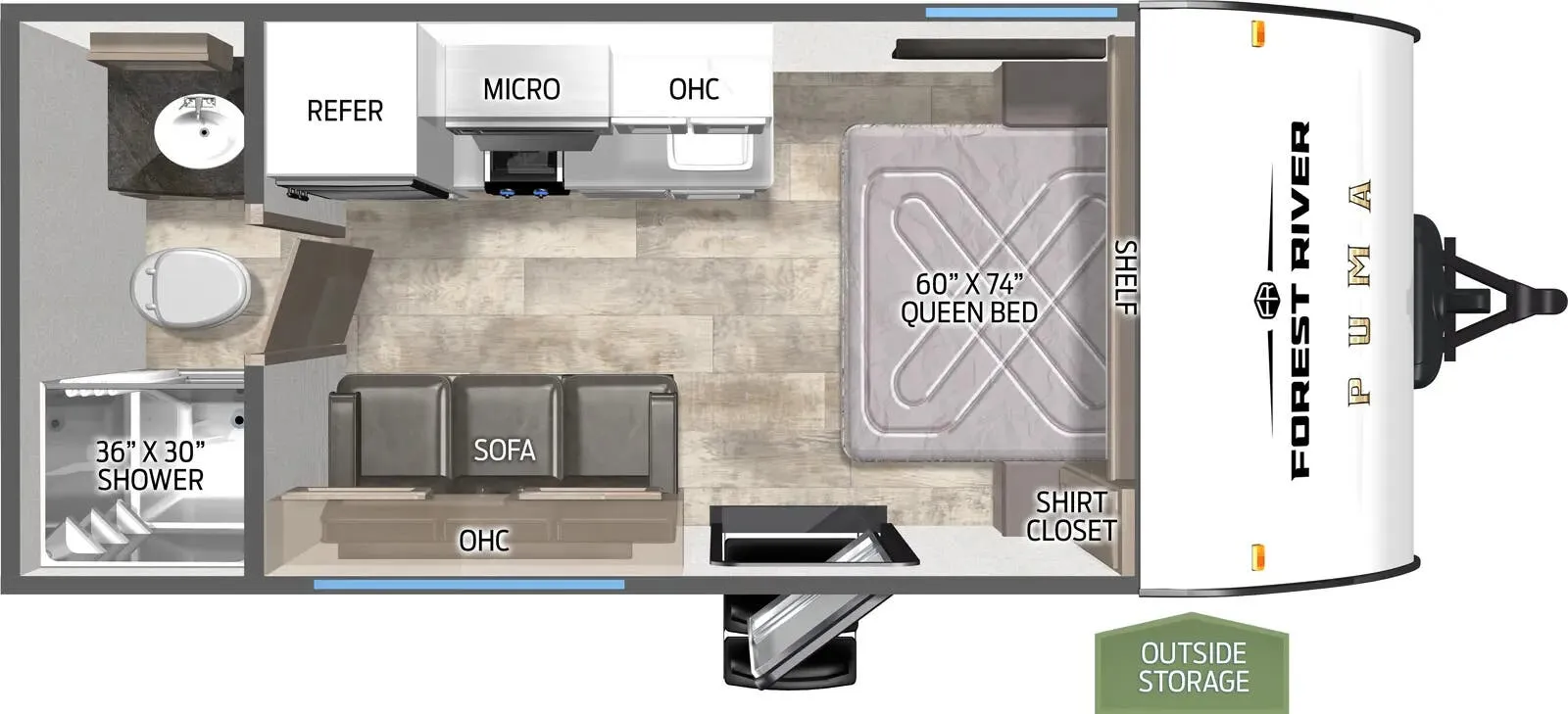 Palomino Puma Camping Edition 16QBCE floor plan