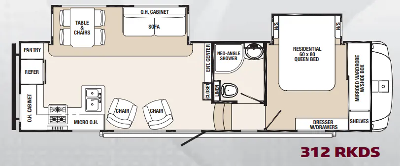 Palomino Sabre Silhouette 312 RKDS floor plan