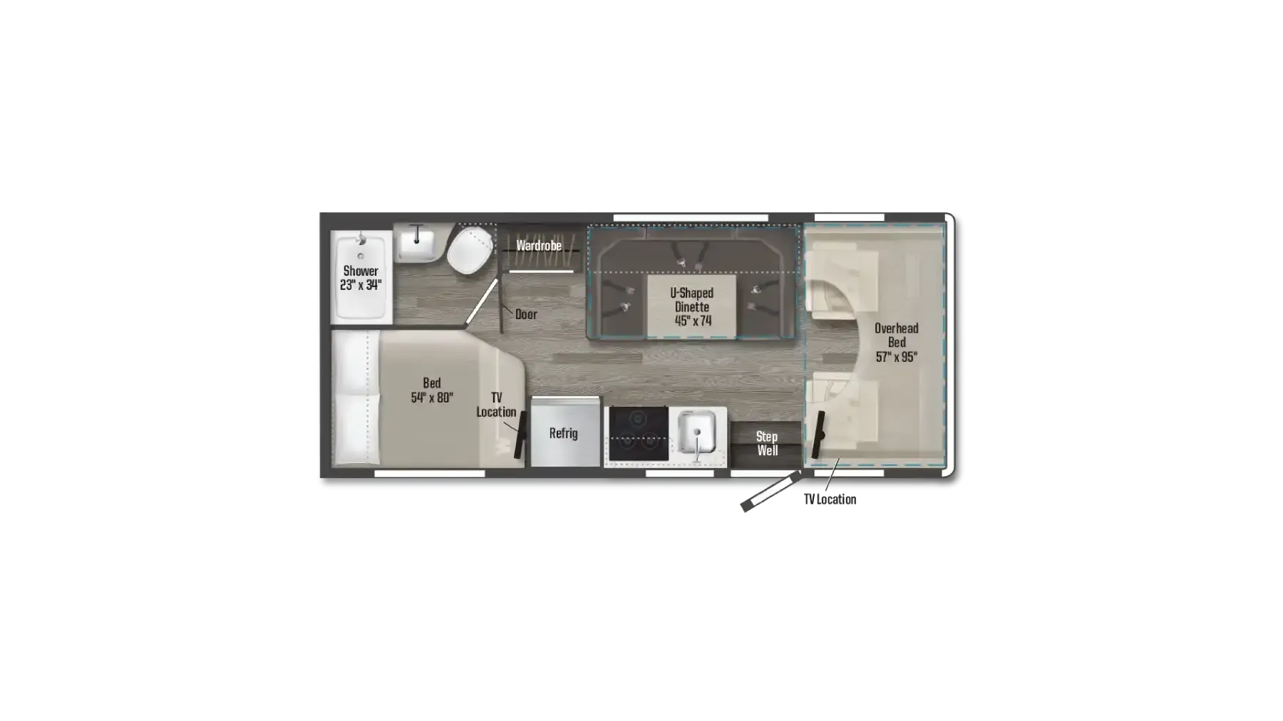 Winnebago Minnie Winnie 22R floor plan