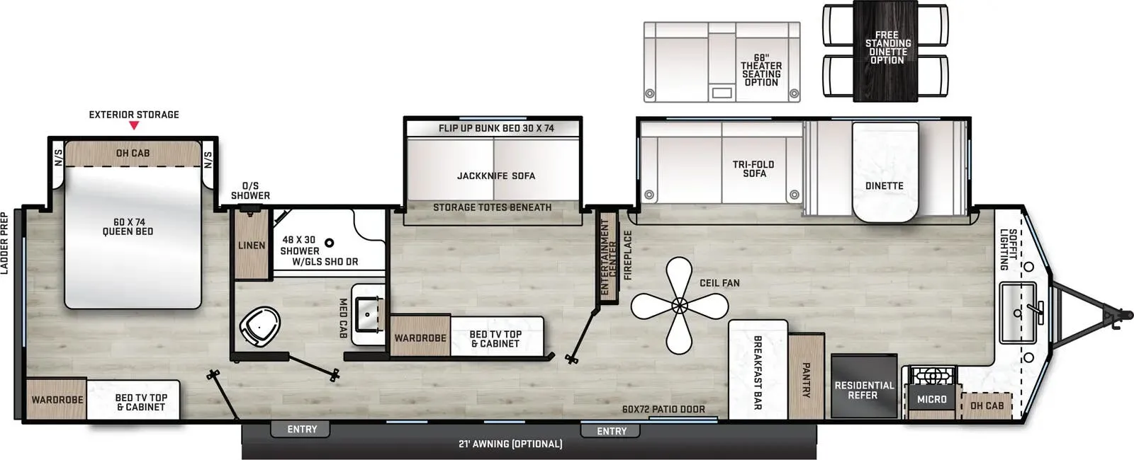 Coachmen Catalina Destination 39FKTS floor plan