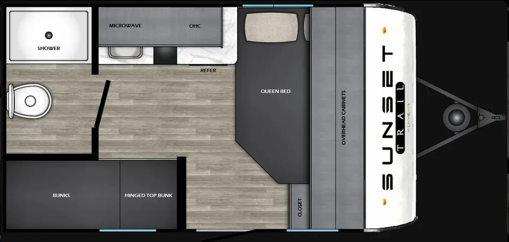 2026 CrossRoads Sunset Trail Select 13BHS floor plan