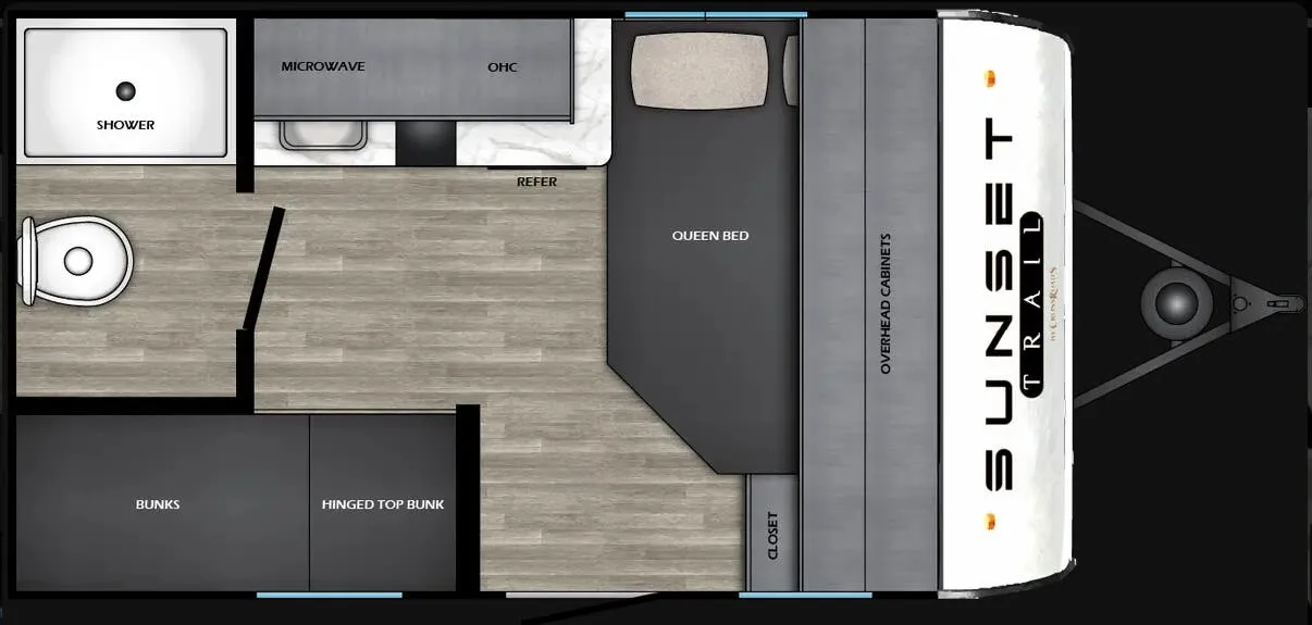 2026 CrossRoads Sunset Trail Select 13BHS - Floor plan