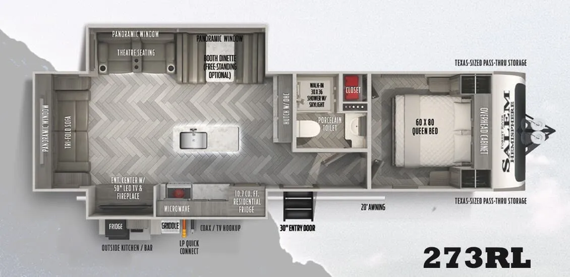 Forest River Salem Hemisphere 273RL floor plan
