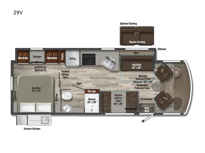 2026 Winnebago Sunstar 29V - Floor plan