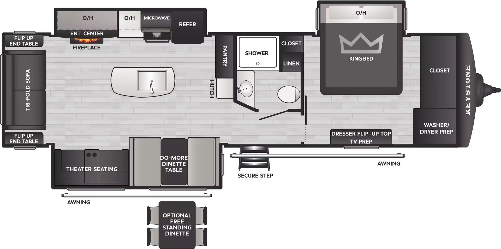 Keystone Bullet Premium 310RES floor plan