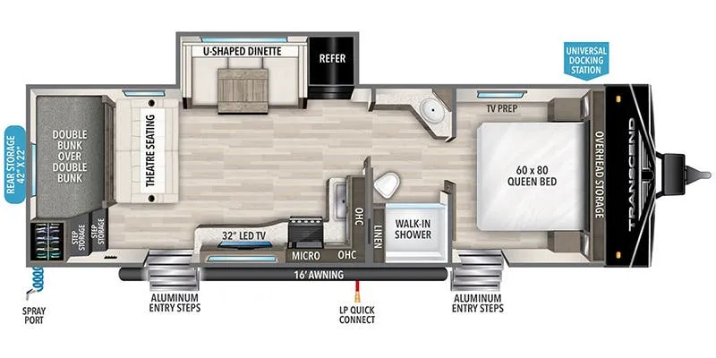 2026 Grand Design Transcend Xplor 265BH - Floor plan