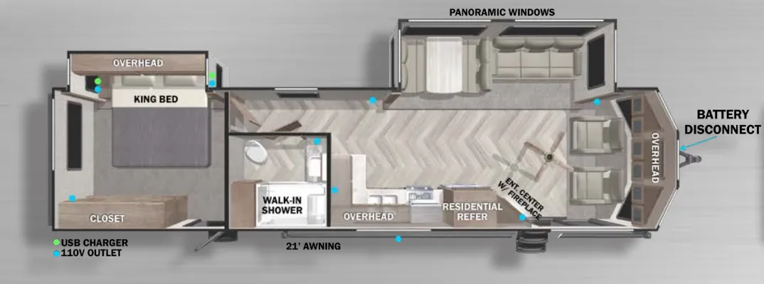 Forest River Wildwood Lodge 353FLFB floor plan