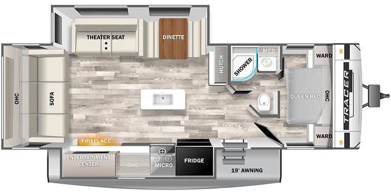 2024 Primetime Tracer 29RLS - Floor plan