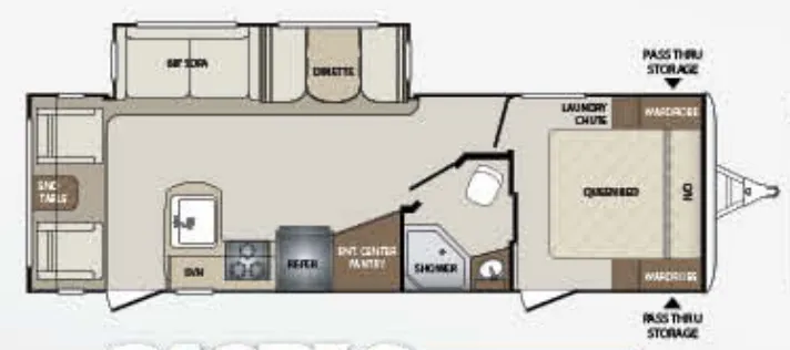 Keystone Bullet 269RLS floor plan