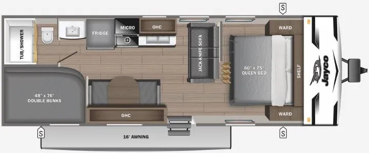 Jayco Jay Flight SLX 260BHW floor plan