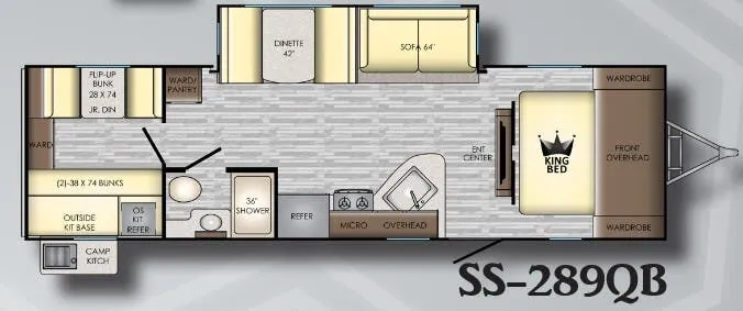 CrossRoads Sunset Trail Super Lite 289QB floor plan