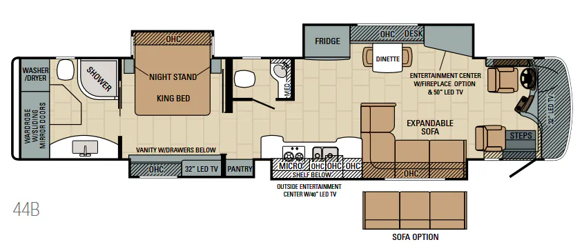 Entegra Coach Aspire 44B floor plan
