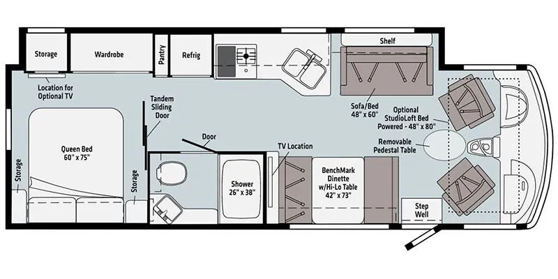 Winnebago Adventurer 29B floor plan