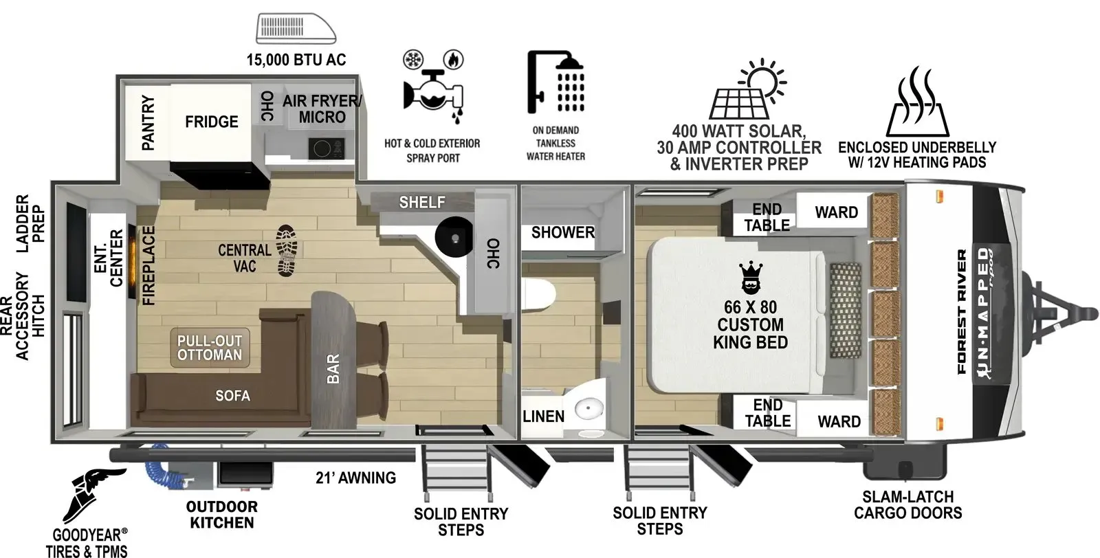 2026 Forest River Un-Mapped 25RL - Floor plan