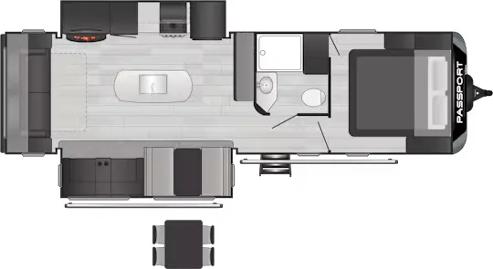 2027 Keystone Passport 2870RL - Floor plan
