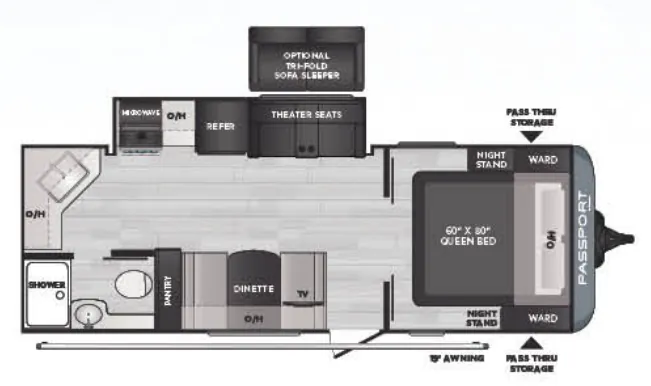 Keystone Passport 229RKWE floor plan
