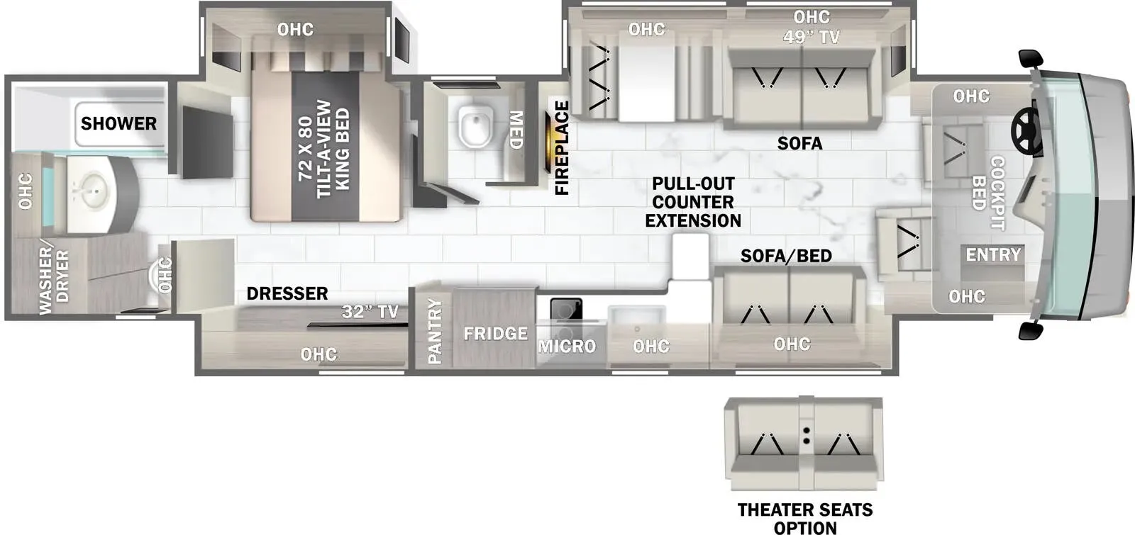Forest River Berkshire 39A floor plan