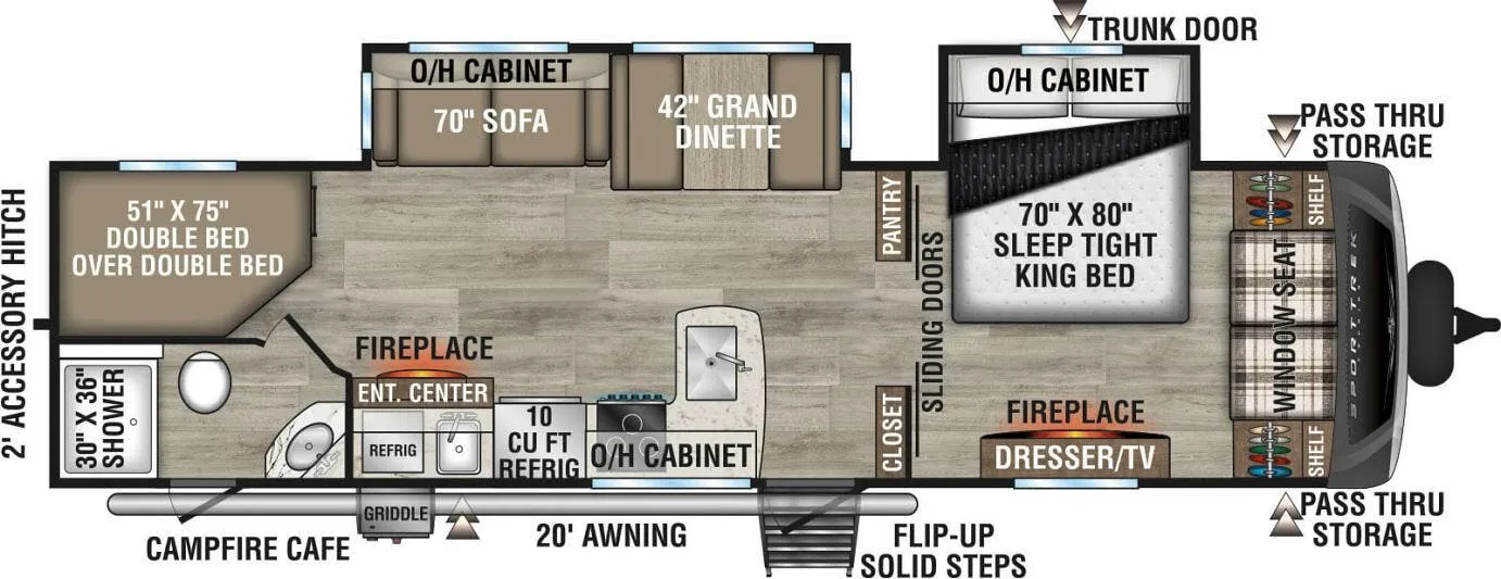 Venture RV SportTrek Touring Edition STT312VBH floor plan