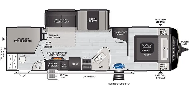 2023 Keystone Cougar 29BHS - Floor plan