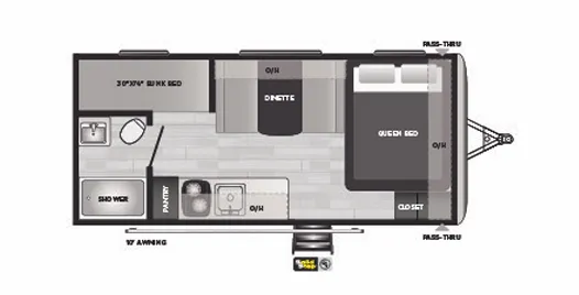 2020 Keystone Springdale Mini 1800BH - Floor plan