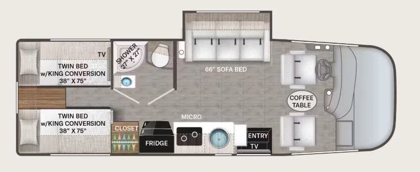 2026 Thor Motor Coach Vegas 24.1 floor plan