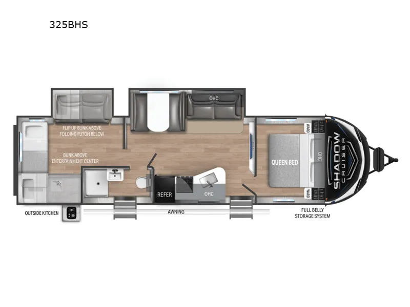 2023 Cruiser RV Shadow Cruiser 325BHS - Floor plan