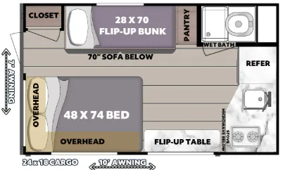 Gulf Stream Conquest Lite Super Lite 16RD floor plan