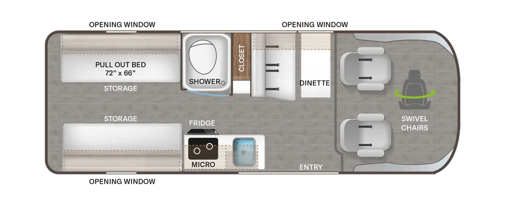 2024 Thor Motor Coach Dazzle 2AB floor plan