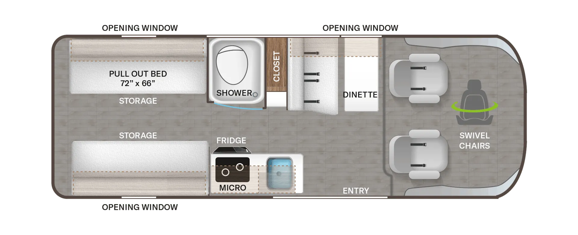 2024 Thor Motor Coach Dazzle 2AB - Floor plan