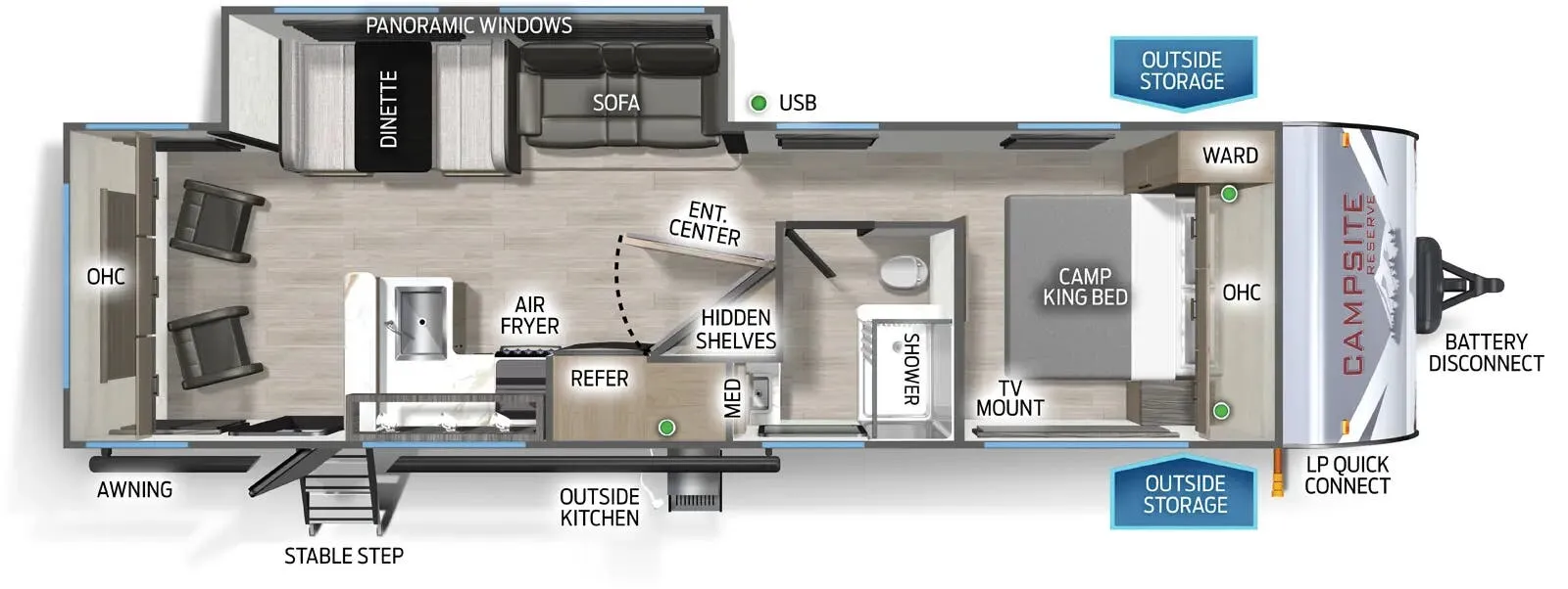 Forest River Campsite Reserve 26RM floor plan
