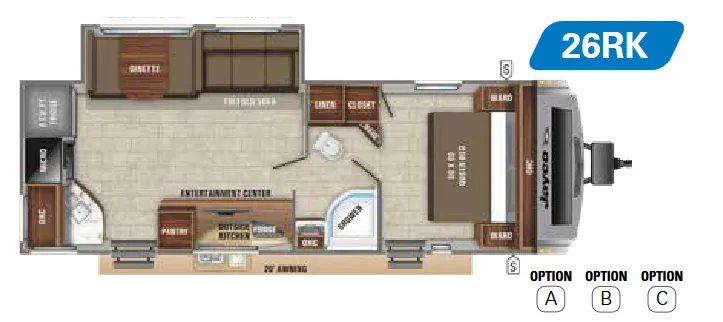 Jayco White Hawk 26RK floor plan
