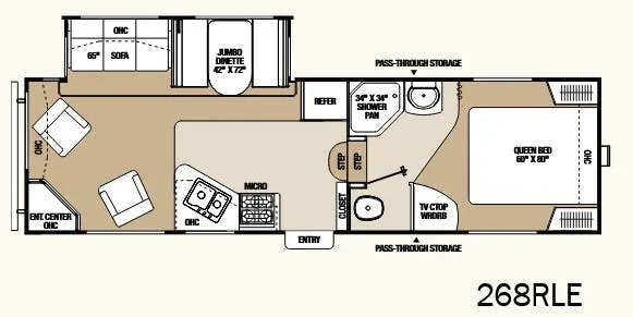 Coachmen Chaparral Lite 268RLE floor plan