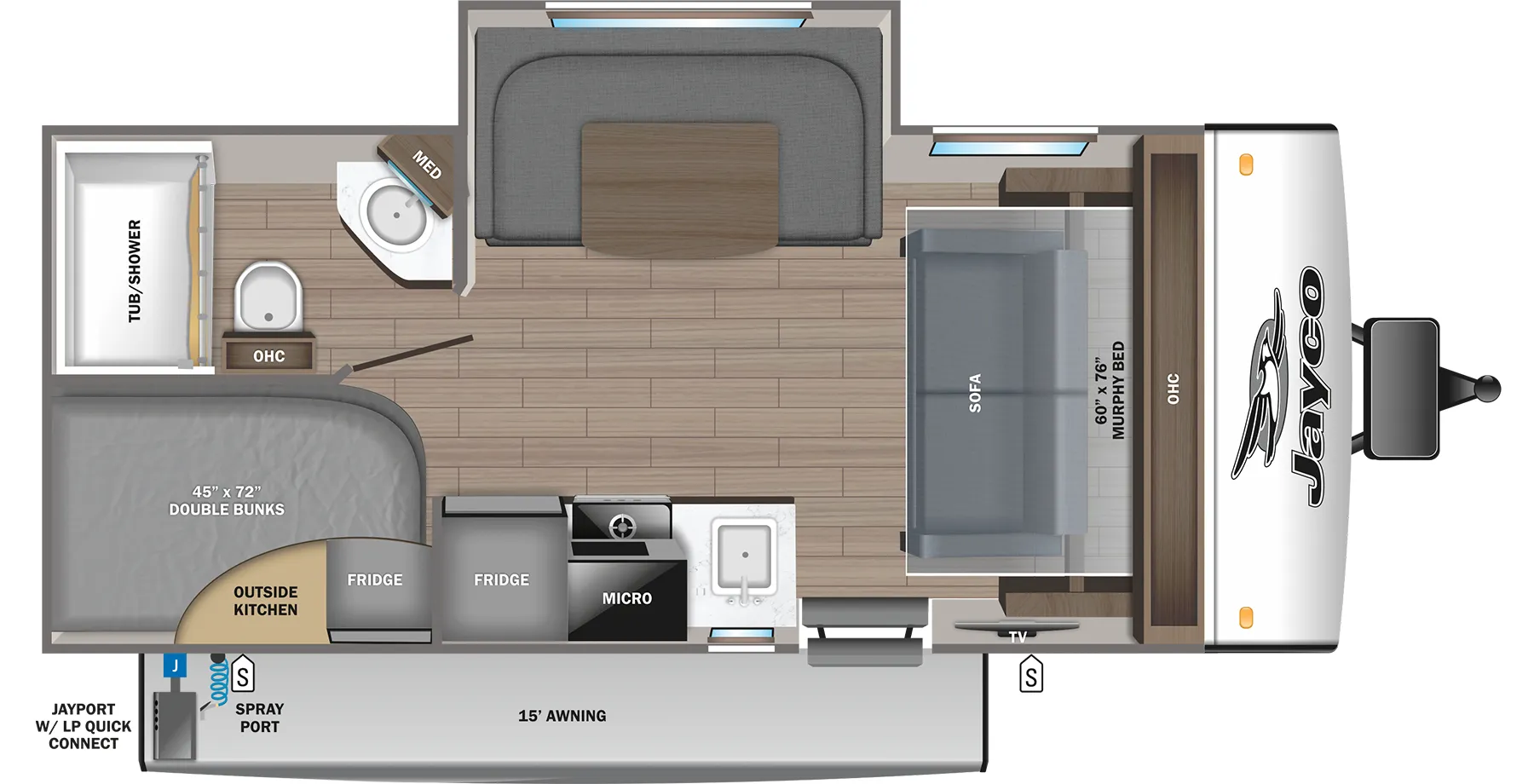 Jayco Jay Feather Micro 199MBS floor plan