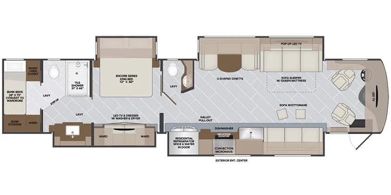 2026 Holiday Rambler Armada 44B floor plan