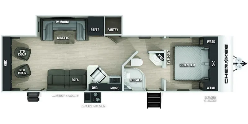 2021 Forest River Cherokee 274AK - Floor plan