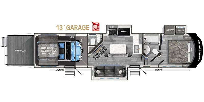 Heartland Road Warrior RW 375 floor plan