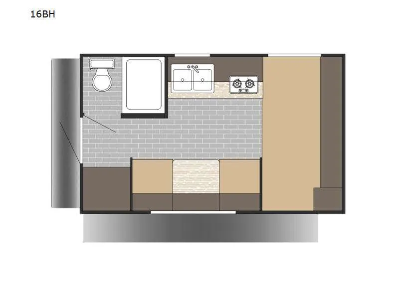 2026 Sunset Park RV Sun Lite 16BH floor plan