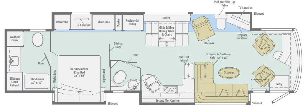 Winnebago Grand Tour 42QL floor plan