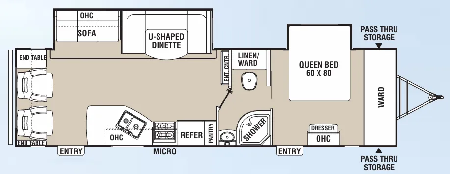 Coachmen Freedom Express Maple Leaf Edition 297 RLDS floor plan