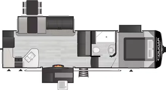 Keystone Cougar Half-Ton 29RKS floor plan
