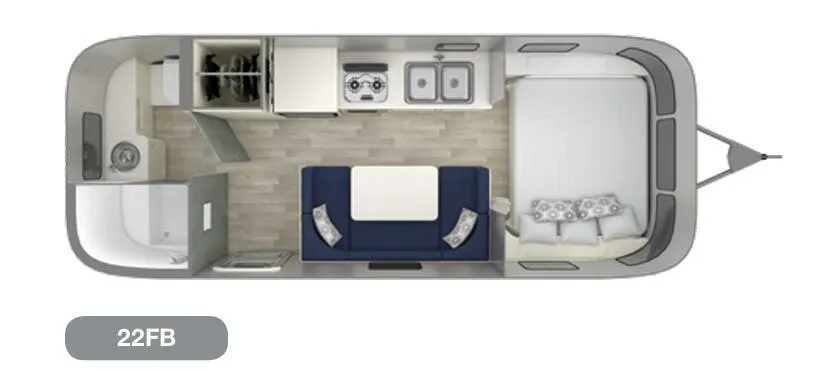 2020 Airstream Bambi 22FB - Floor plan