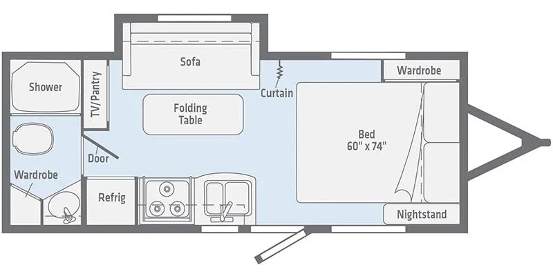 2021 Winnebago Micro Minnie 2106FBS - Floor plan